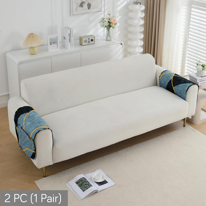 Water Repellent + Waterproof Quilted Sofa Mats, Multicolor Abstract Geometry