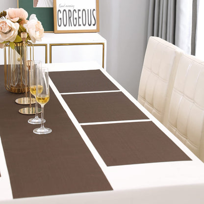 PVC Dining Table Mats, Brown