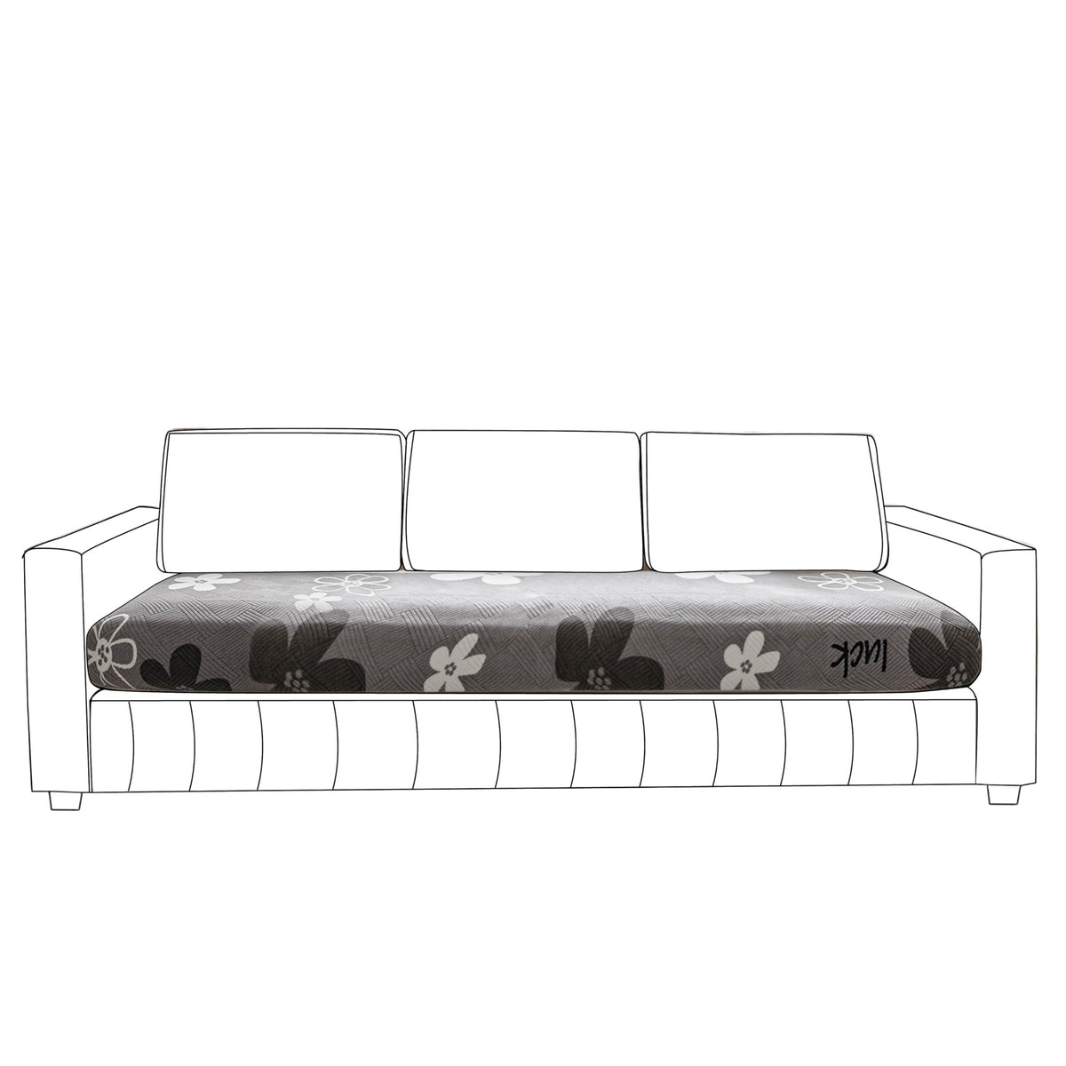 Stretchable Thick Fleece Textured Seat Couch Cushion Cover for 1/2/3 Seater, Moon Grey