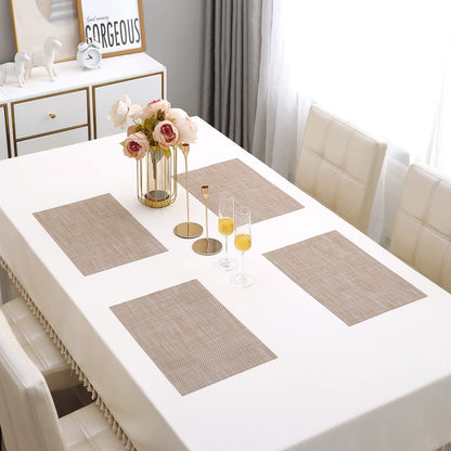 PVC Dining Table Mats, Beige