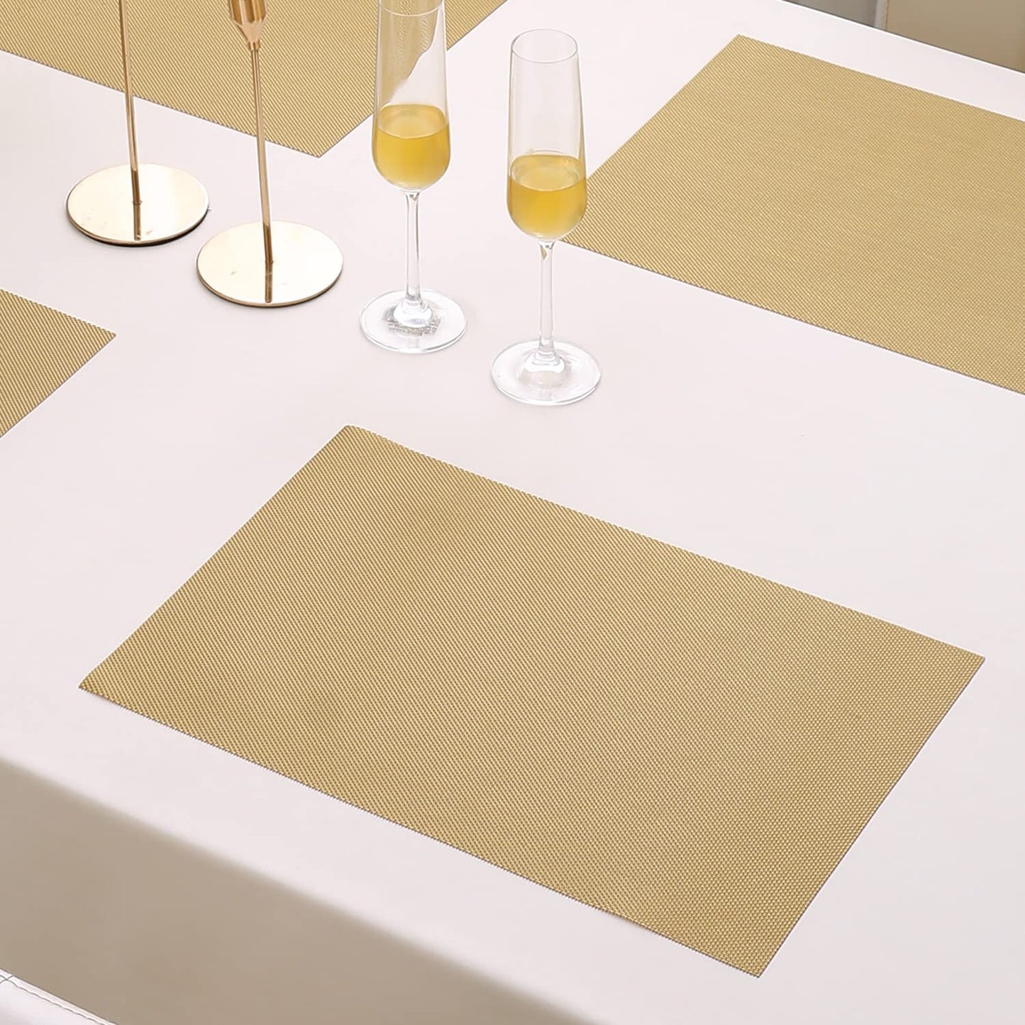 PVC Dining Table Mats, Golden