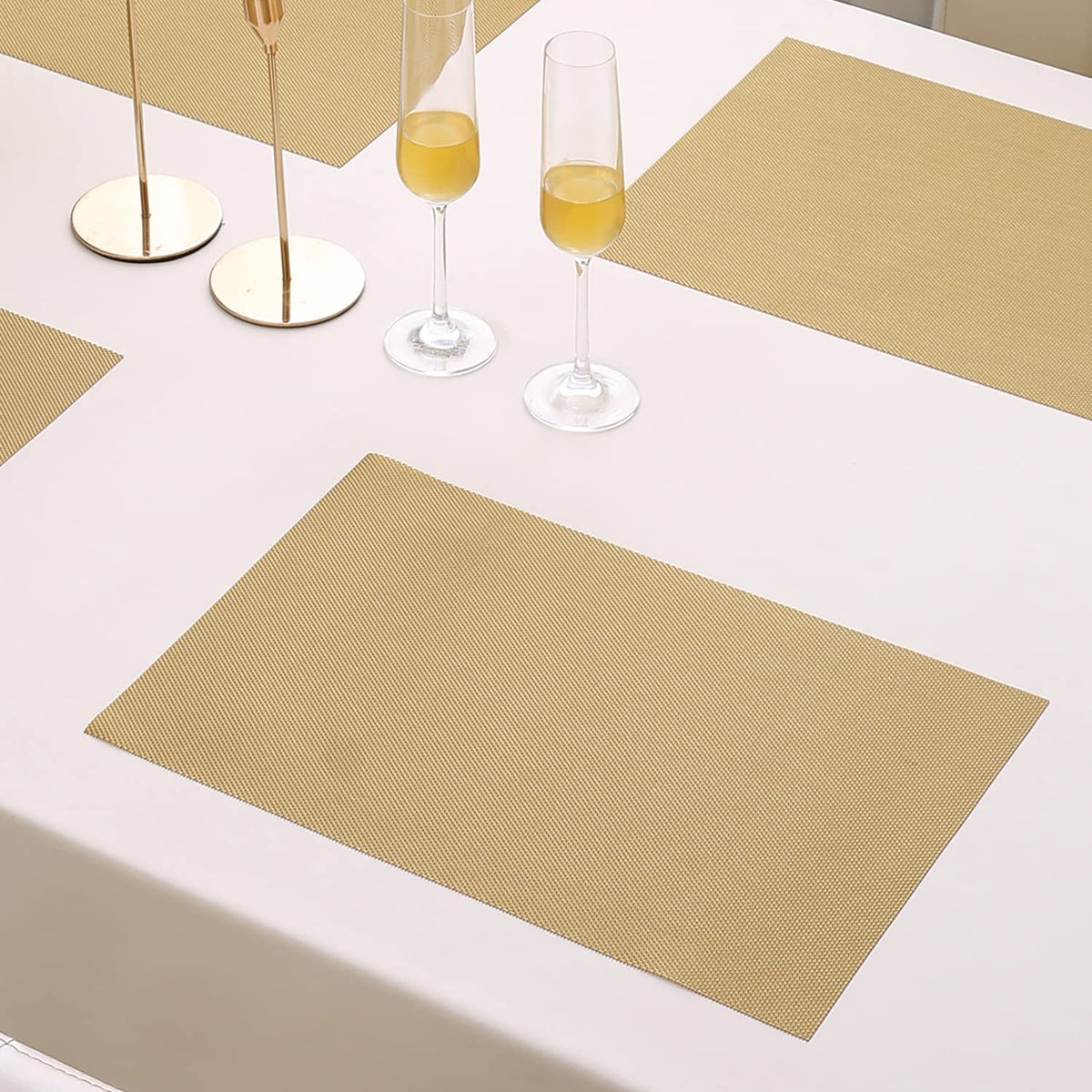 PVC Dining Table Mats, Golden