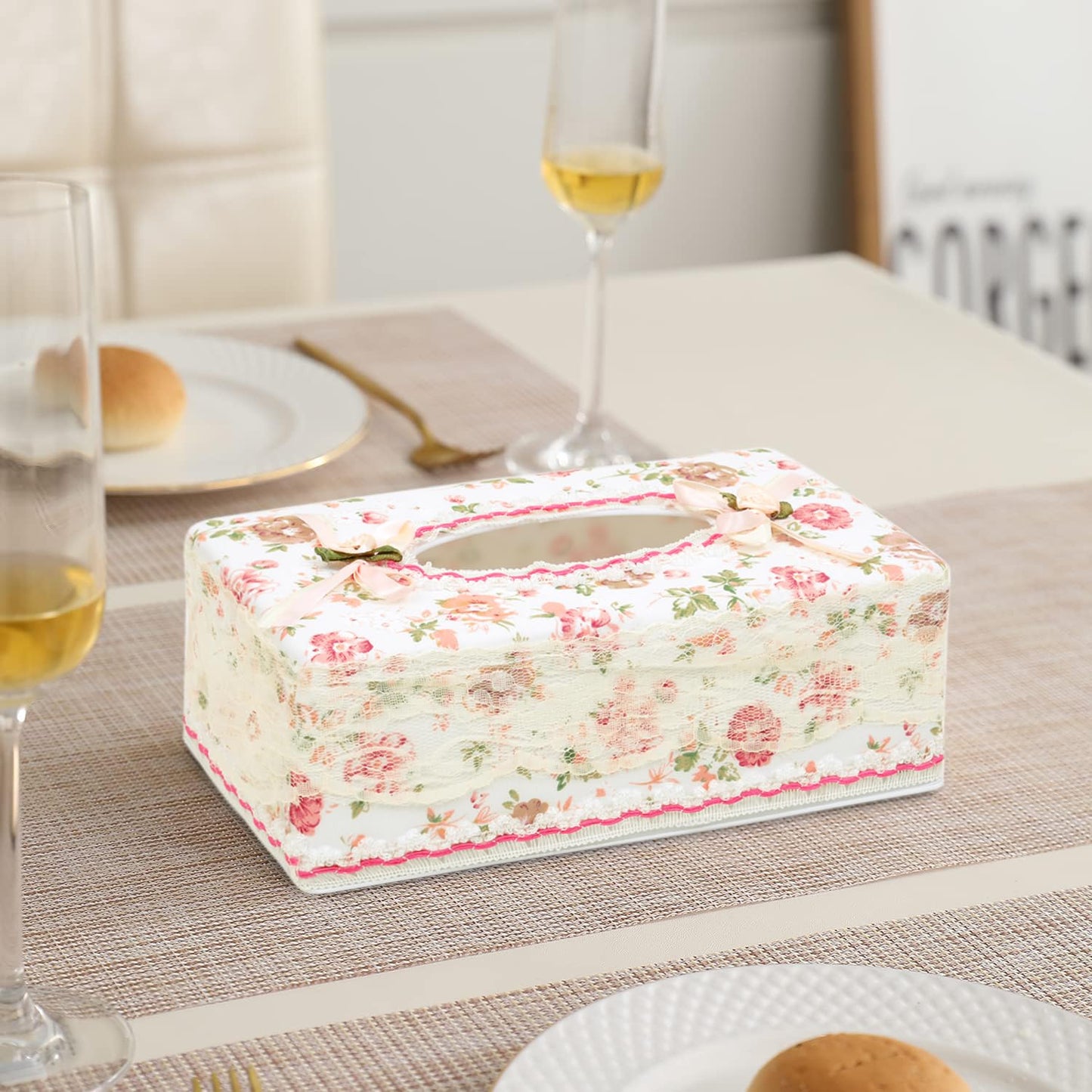 Plastic Tissue Paper Box Holder, Pink