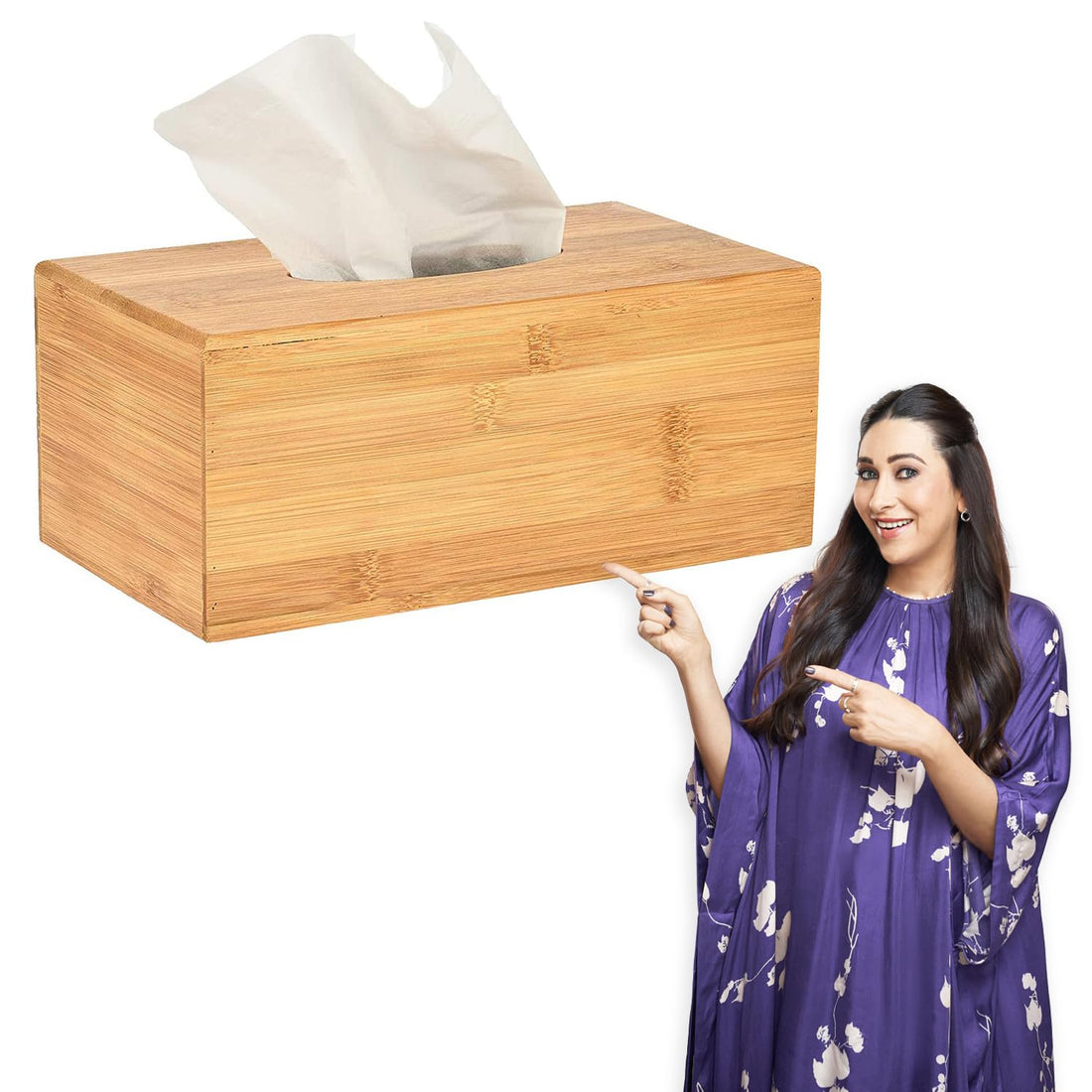 Buy Rectangular Bamboo Tissue Paper Holder | HOKIPO