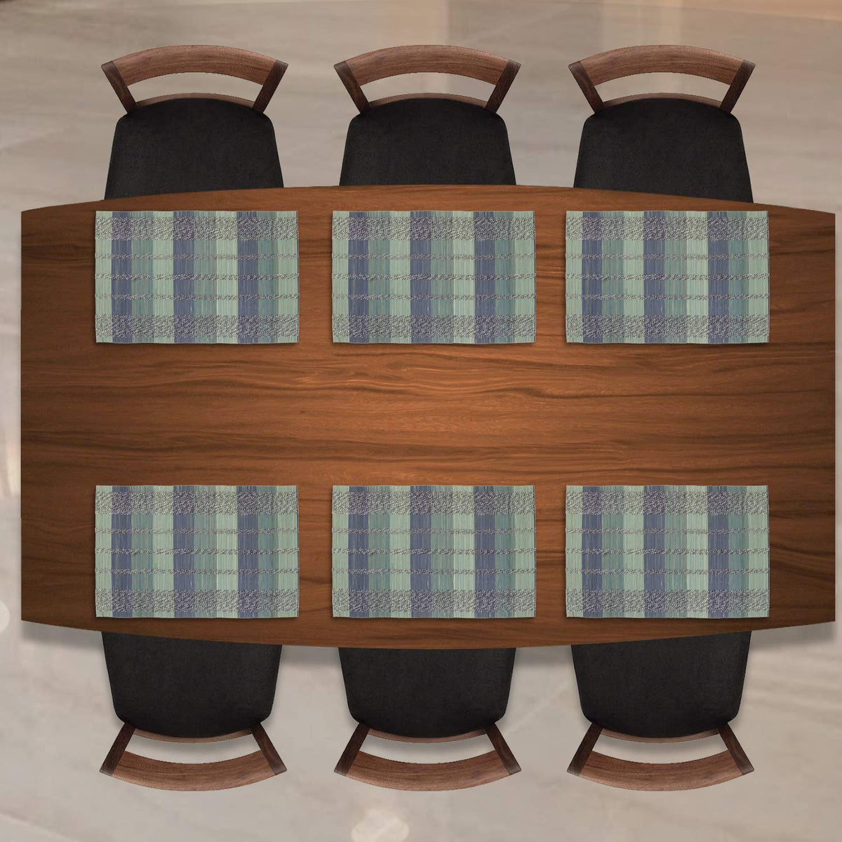 Buy Multicolour Reversible Bamboo Dining Table Mats Set of 6