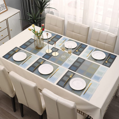 PVC Dining Table Mats, Gradient Blue