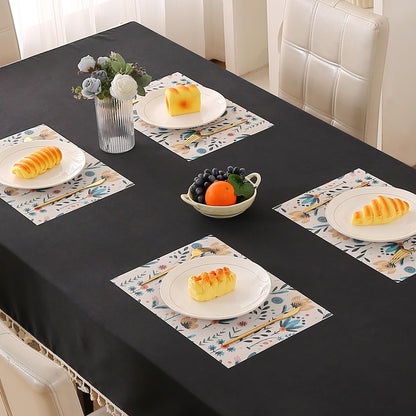 Artistic Flora PVC Washable Mats for Dining Table - Magnolia Champaca