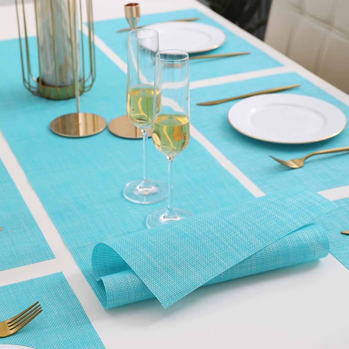 PVC Dining Table Mats,Turquoise