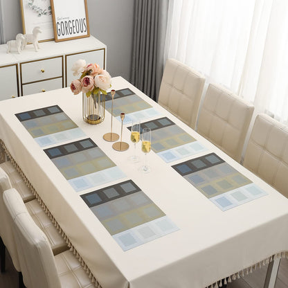 PVC Dining Table Mats, Gradient Blue