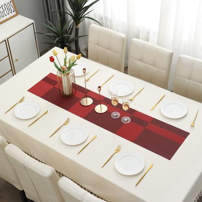PVC Table Runner 30x135 cm, Ruby Red