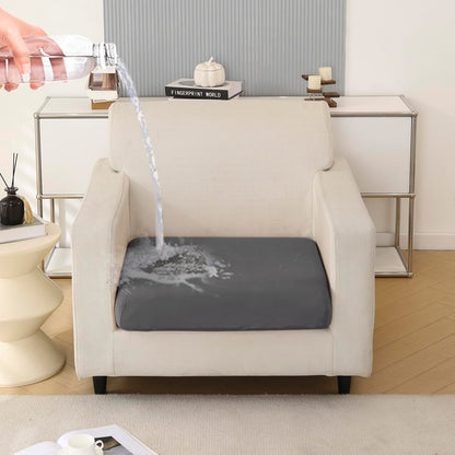 100% Waterproof Stretchable Seat Couch Cushion Cover for 1/2/3 Seater, Dark Grey
