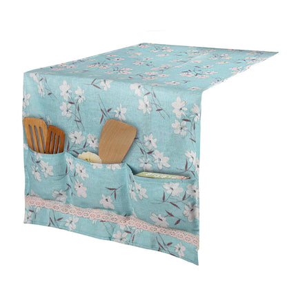 Fridge Cover Top with Pockets, Blue