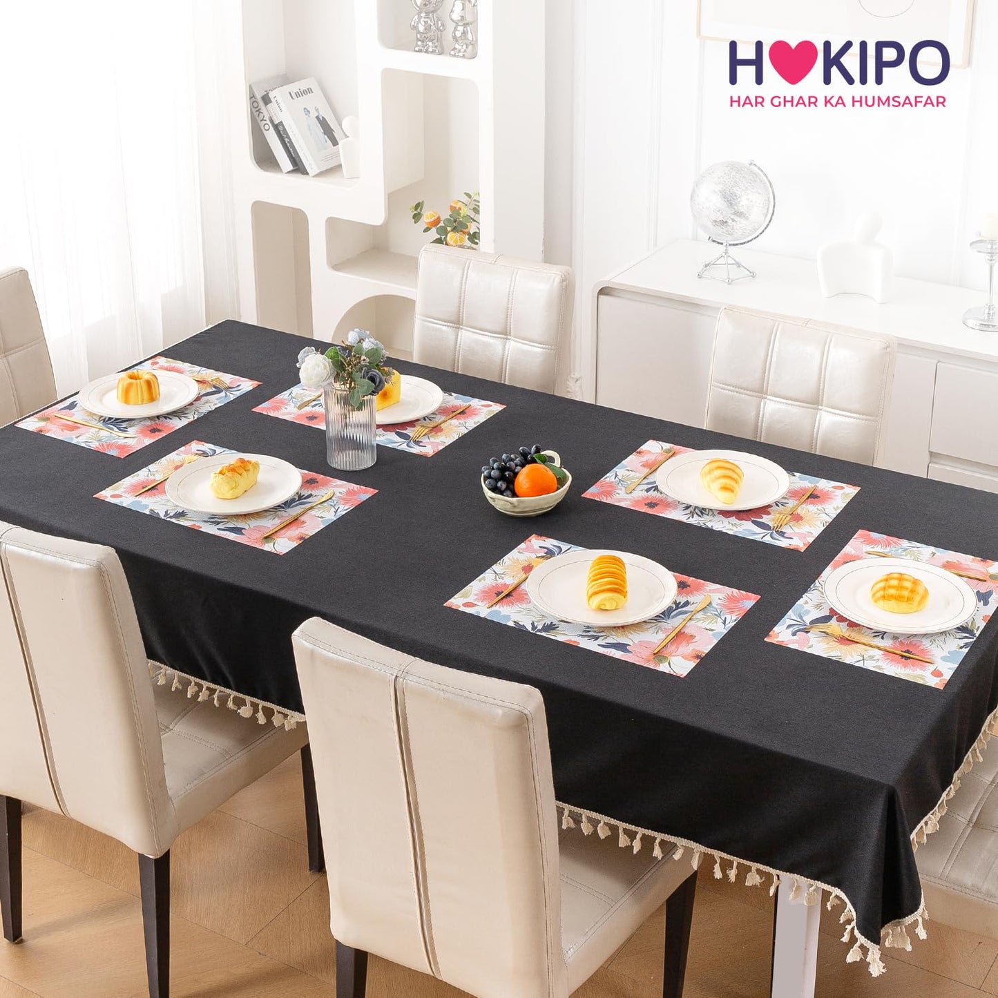 Artistic Flora PVC Washable Mats for Dining Table - Chrysanthemum