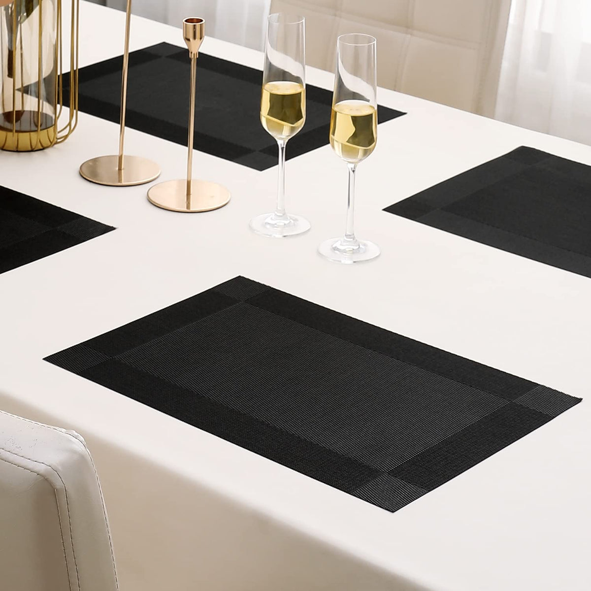 PVC Dining Table Mats, Black