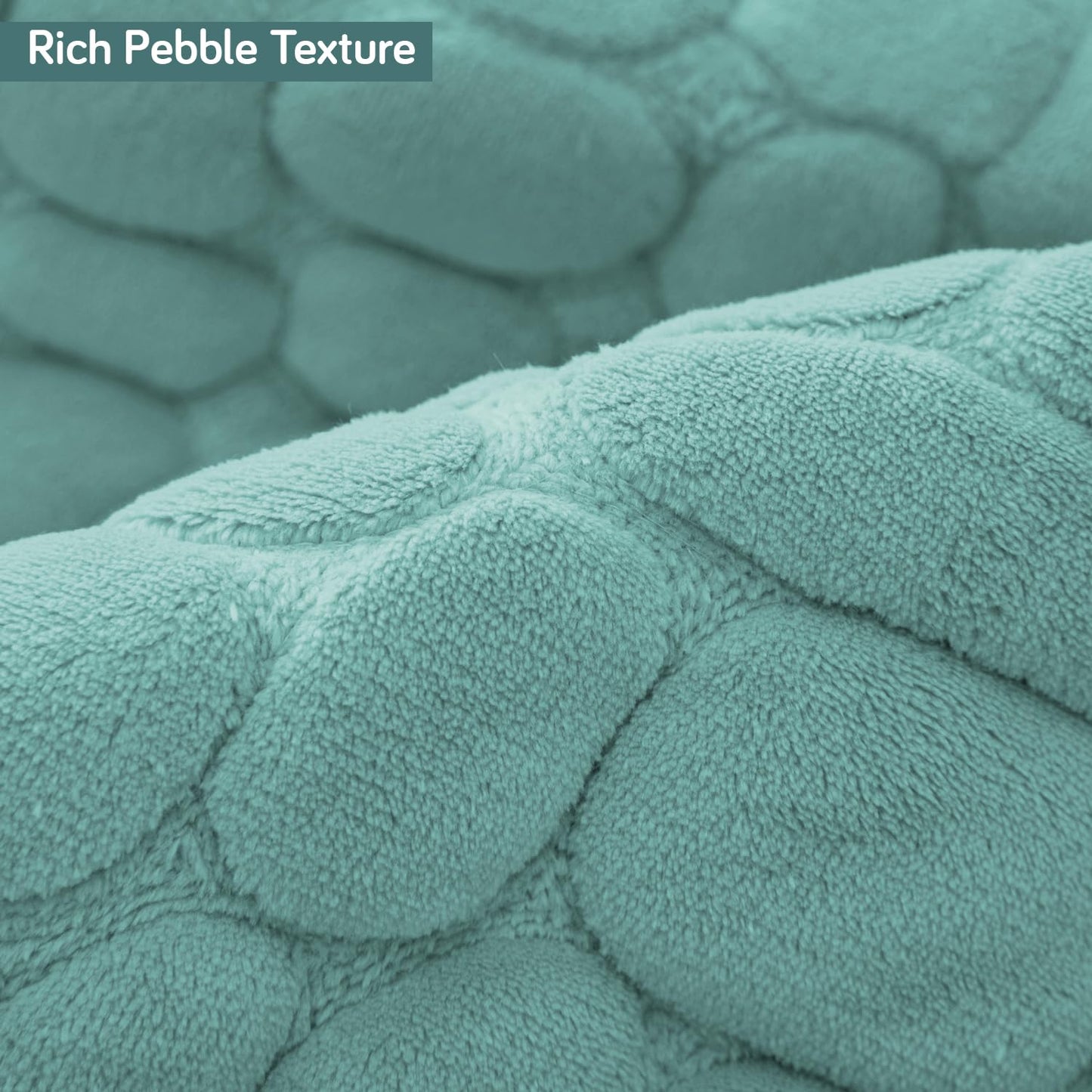 Premium Pebble Milk Velvet Anti Slip Sofa Mats, Fog Blue