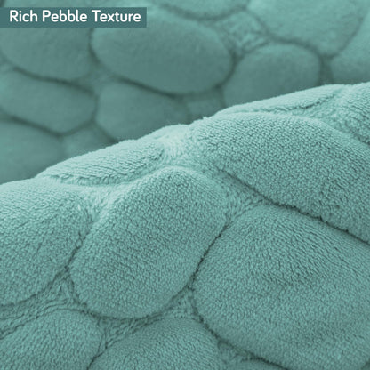 Premium Pebble Milk Velvet Anti Slip Sofa Mats, Fog Blue