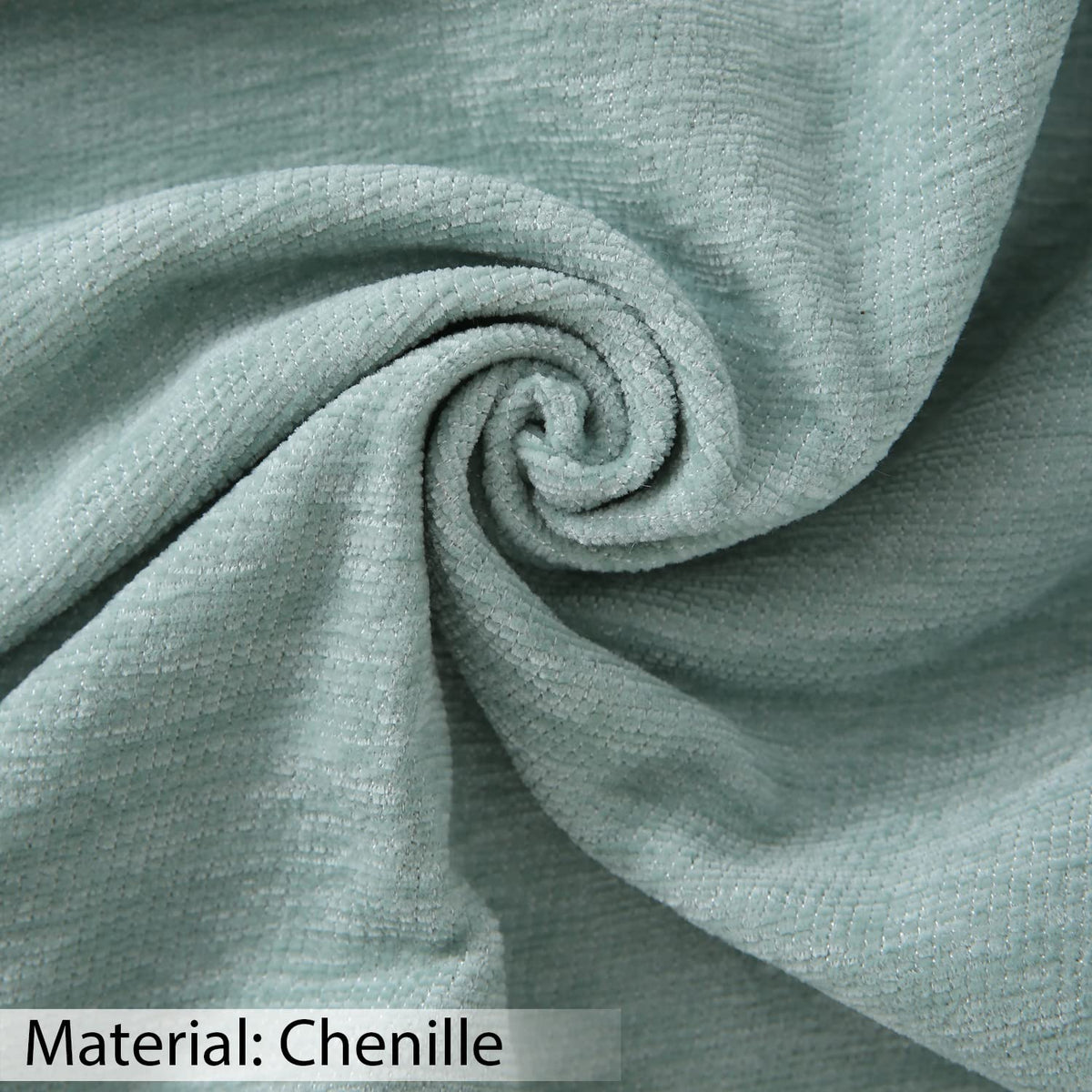 Breathable, soft Mint colour chenille sofa throw material
