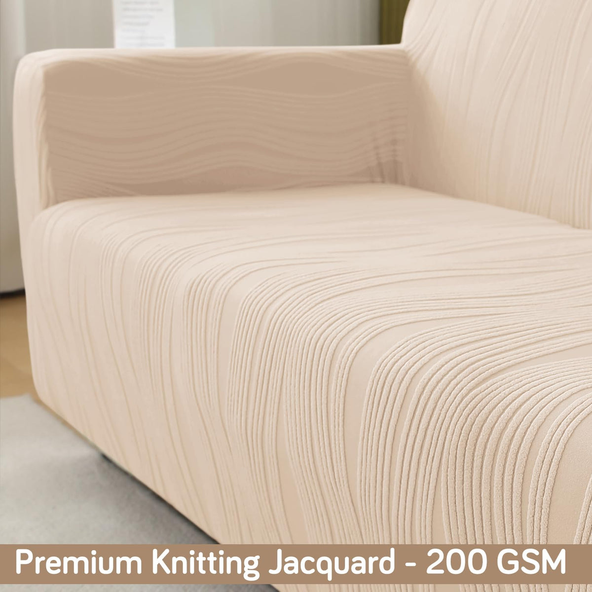 Buy premium 200 GSM knitting jacquard sofa cover set | HOKIPO