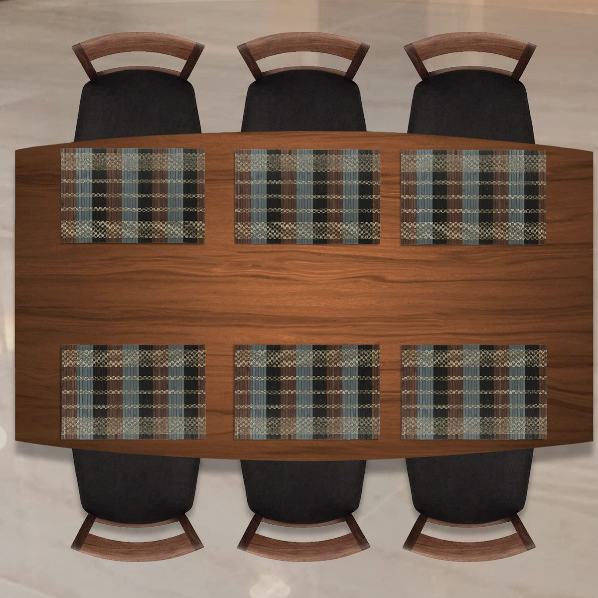 Buy Multicolor bamboo table mat set of 6 | Hokipo