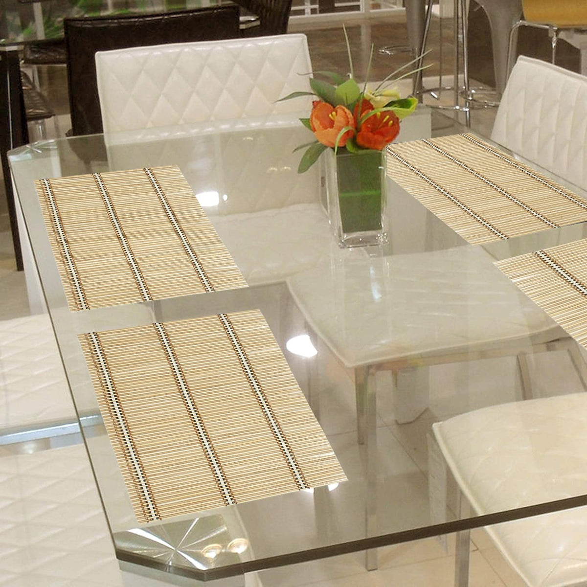 Buy heat resistant bamboo dining table placemats | Hokipo