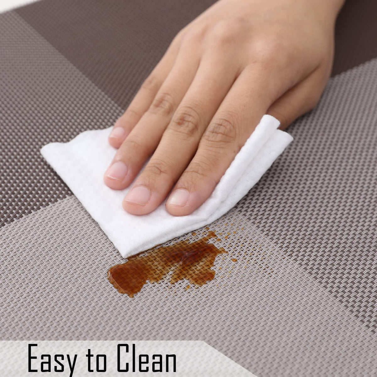 PVC Dining Table Mats, Brown