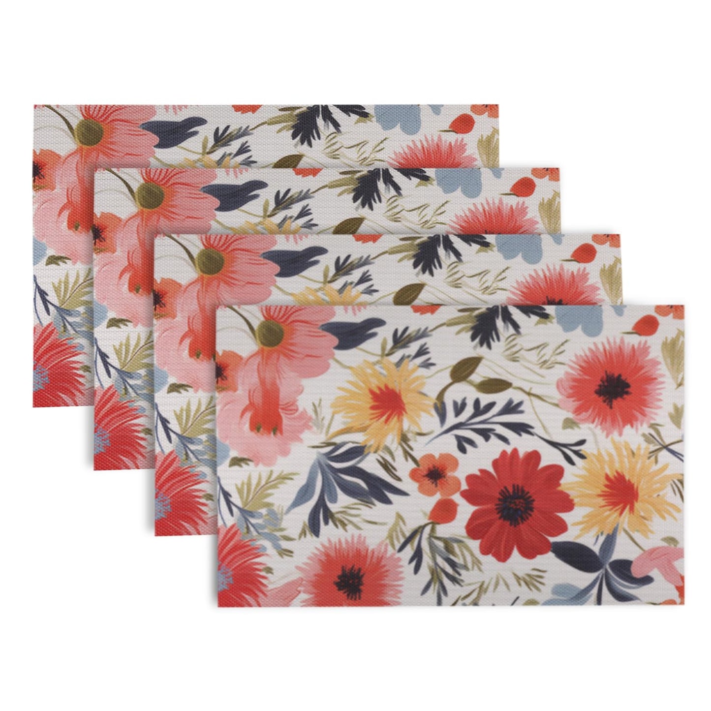 Artistic Flora PVC Washable Mats for Dining Table - Chrysanthemum