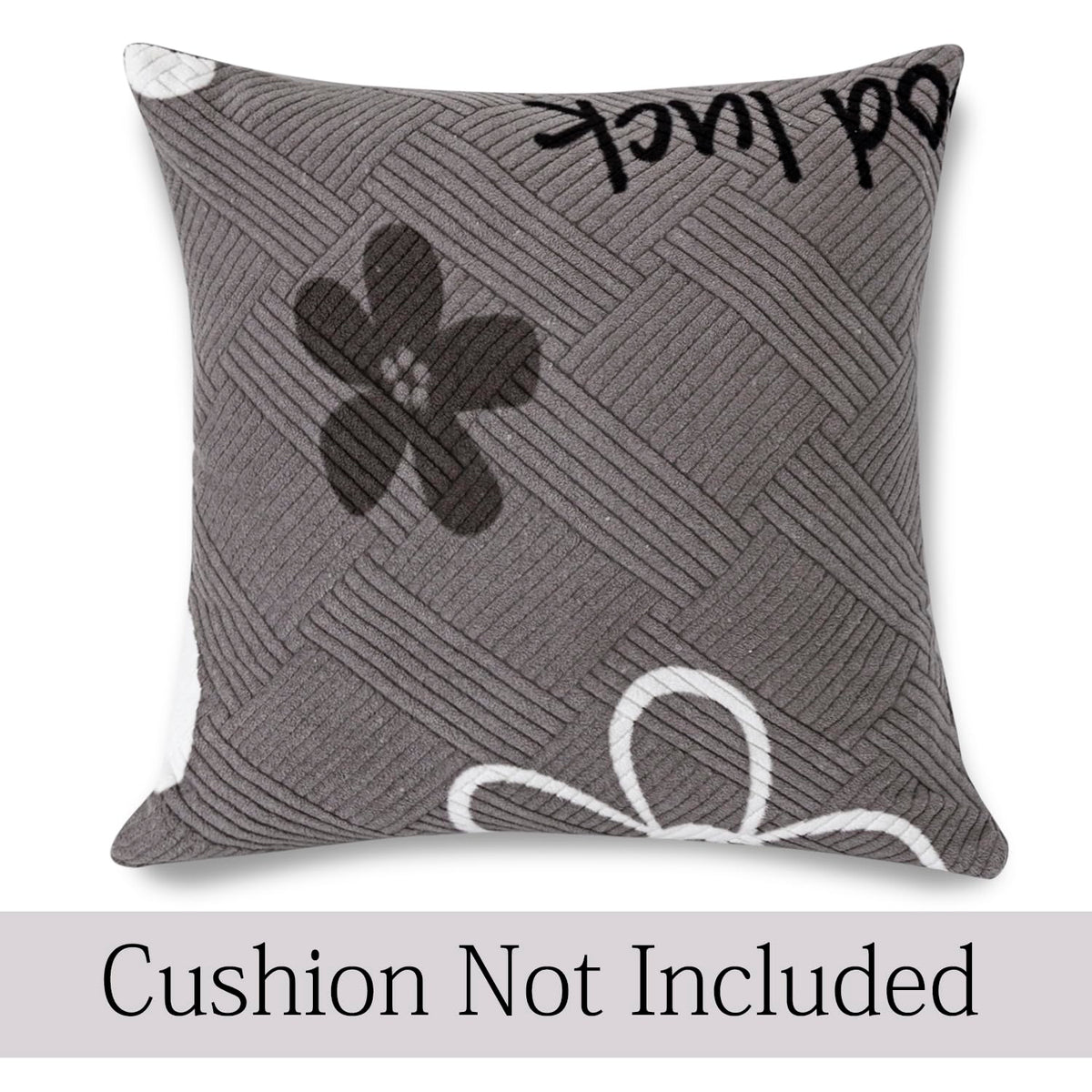 Stretchable Thick Fleece Pack of 2 Cushion Cover 18x18 inch,Moon Grey