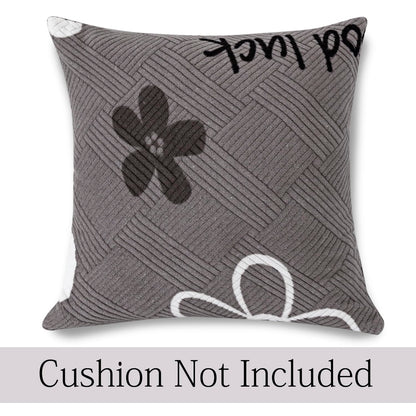 HOKIPO Stretchable Thick Fleece Pack of 2 Cushion Cover 18x18 inch,Moon Grey