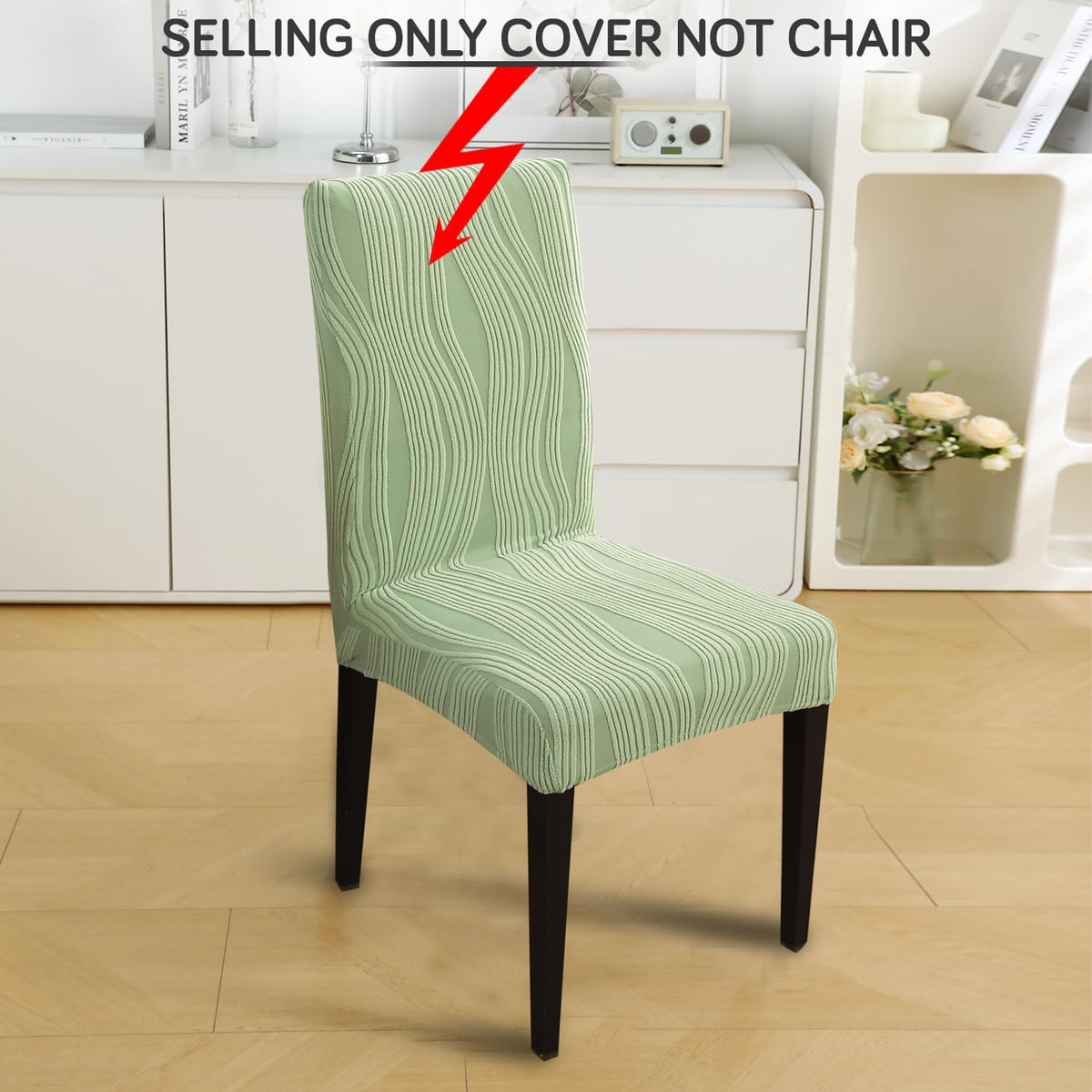 Nestiva Series Stretchable Knitting Jacquard Chair Cover - Pastel Green