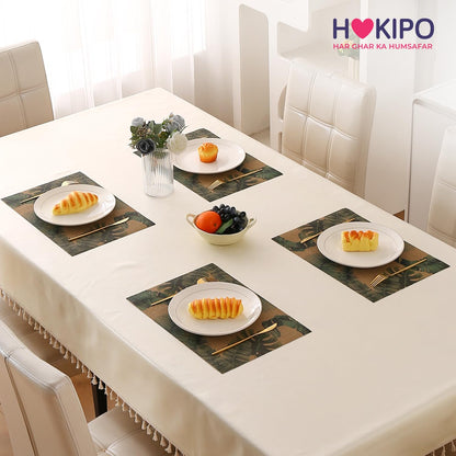 Botanical Tropic PVC Mats for Dining Table - Palm Leaves