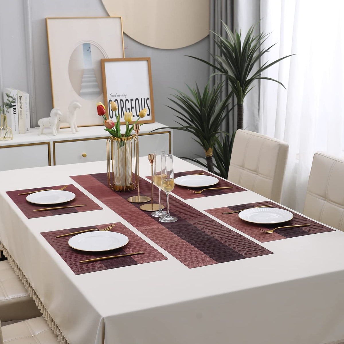 PVC Dining Table Mats, Wine