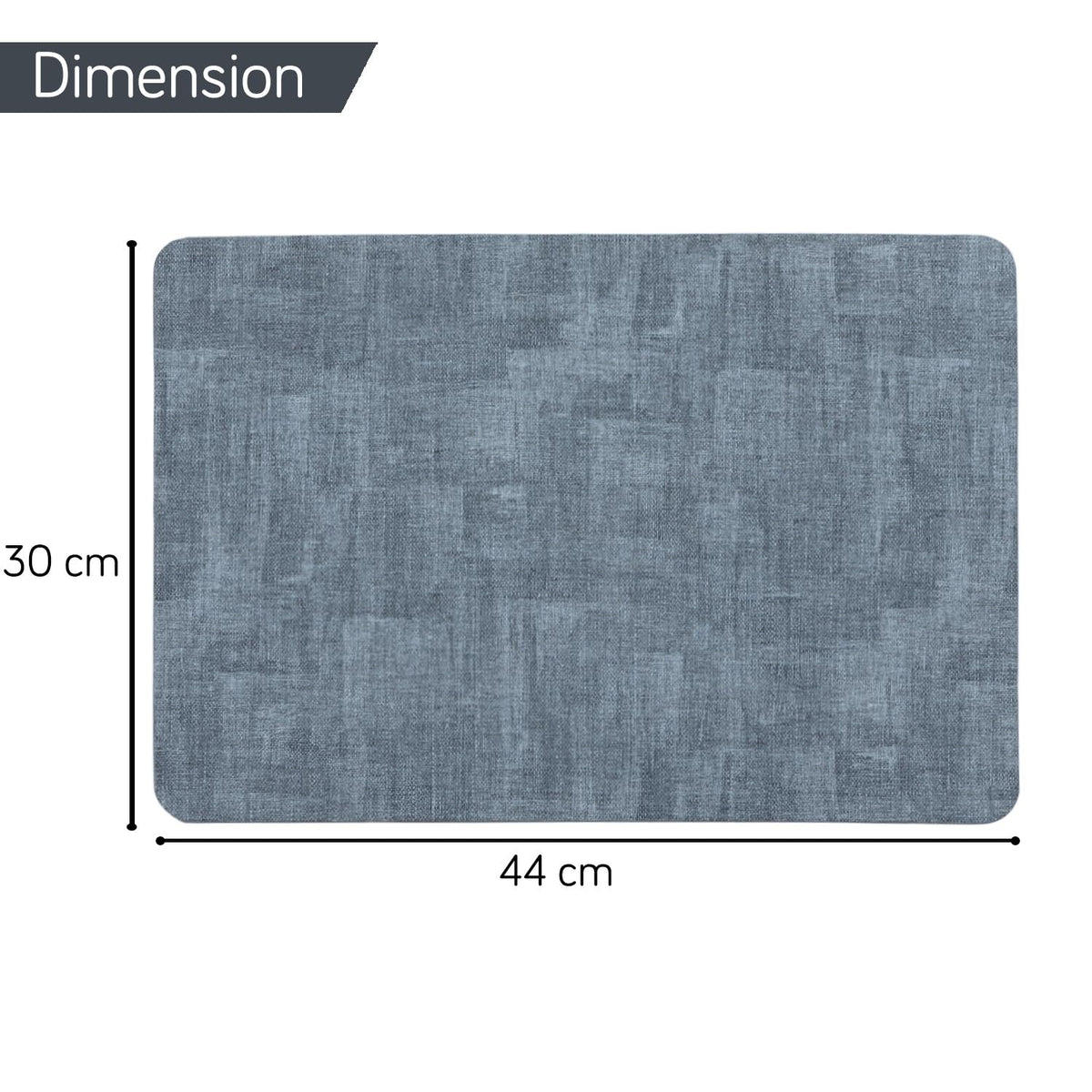 Premium Faux Leather Dining Table Mats, Blue