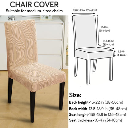 Nestiva Series Stretchable Knitting Jacquard Chair Cover - Blush Beige