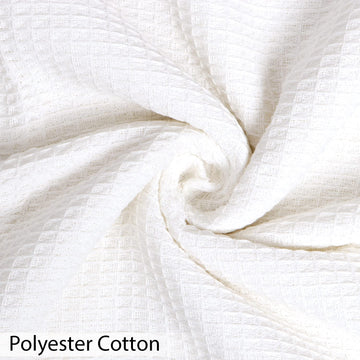 Breathable white colour polycotton sofa throw material
