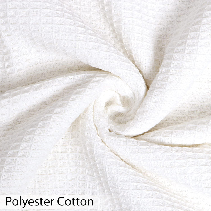 Breathable white colour polycotton sofa throw material
