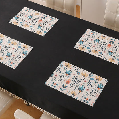 Artistic Flora PVC Washable Mats for Dining Table - Magnolia Champaca