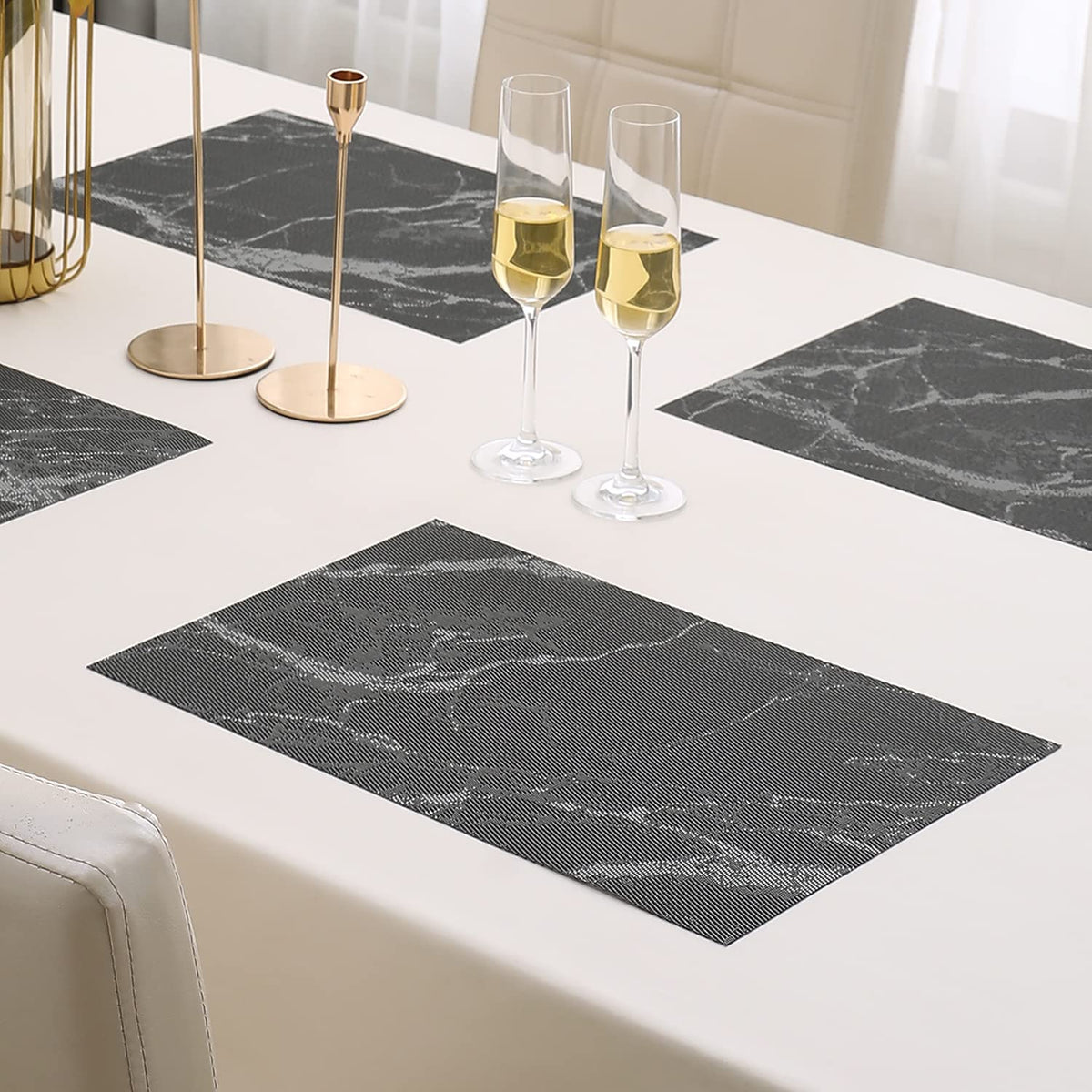 PVC Dining Table Mats, Black