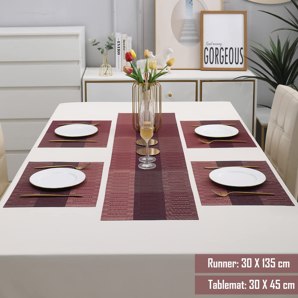 PVC Dining Table Mats, Wine