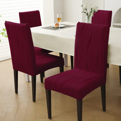 Nestiva Series Stretchable Knitting Jacquard Chair Cover - Burgundy