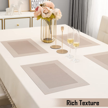 PVC Dining Table Mats, Beige