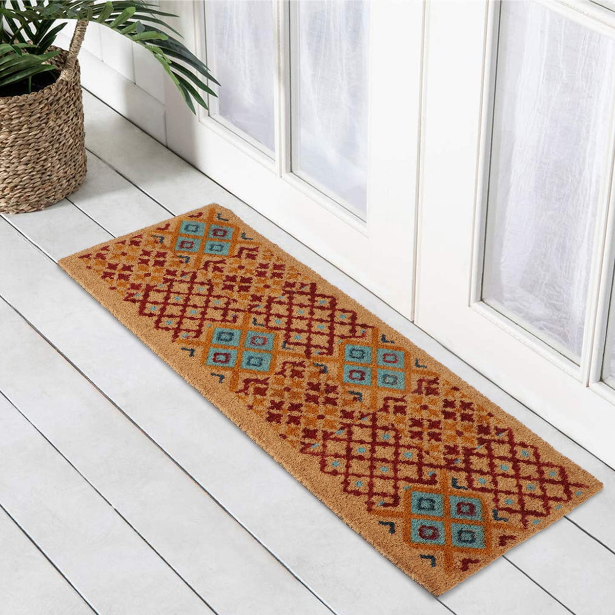 Coir Entrance Door Mat with Anti-Slip PVC Backing