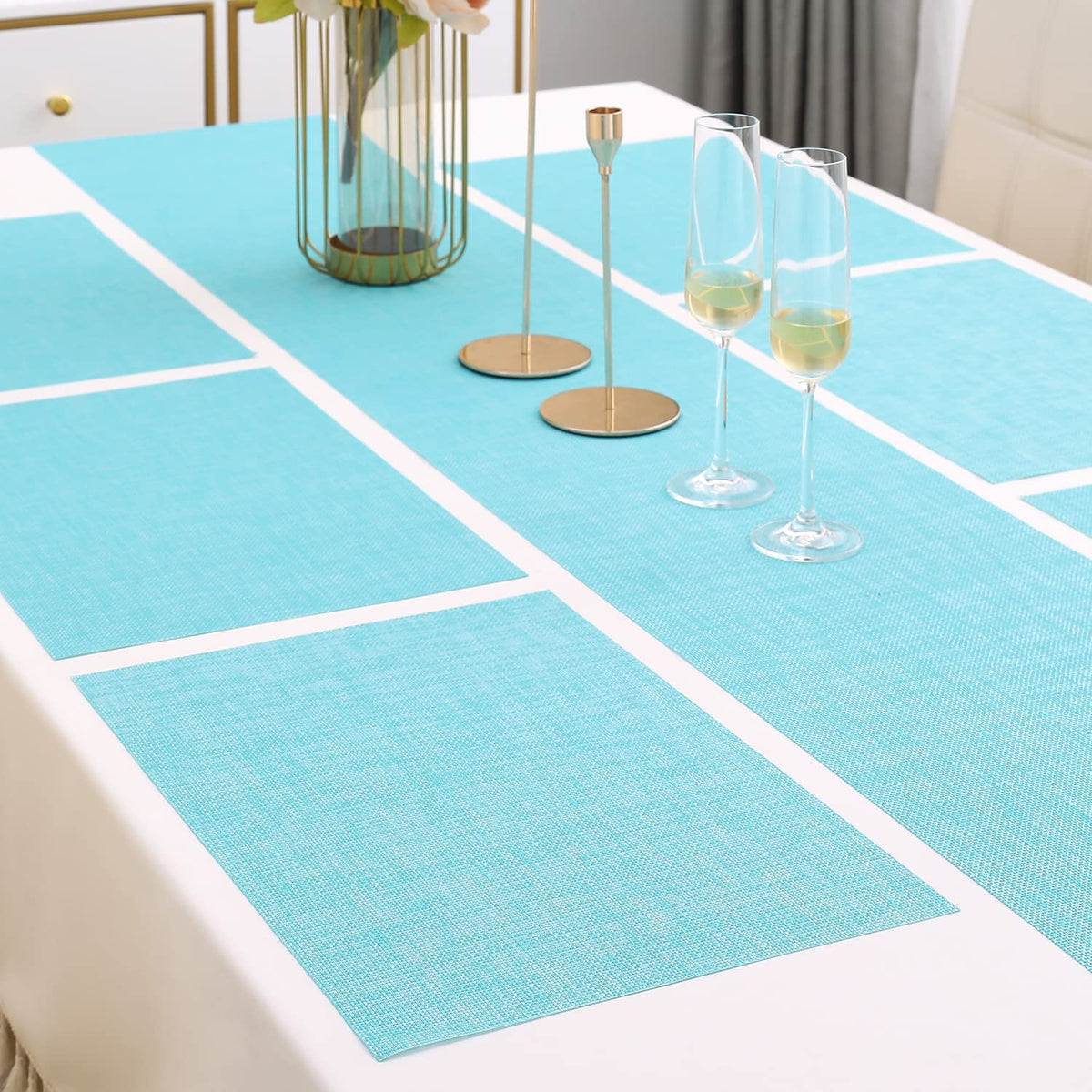 PVC Dining Table Mats,Turquoise