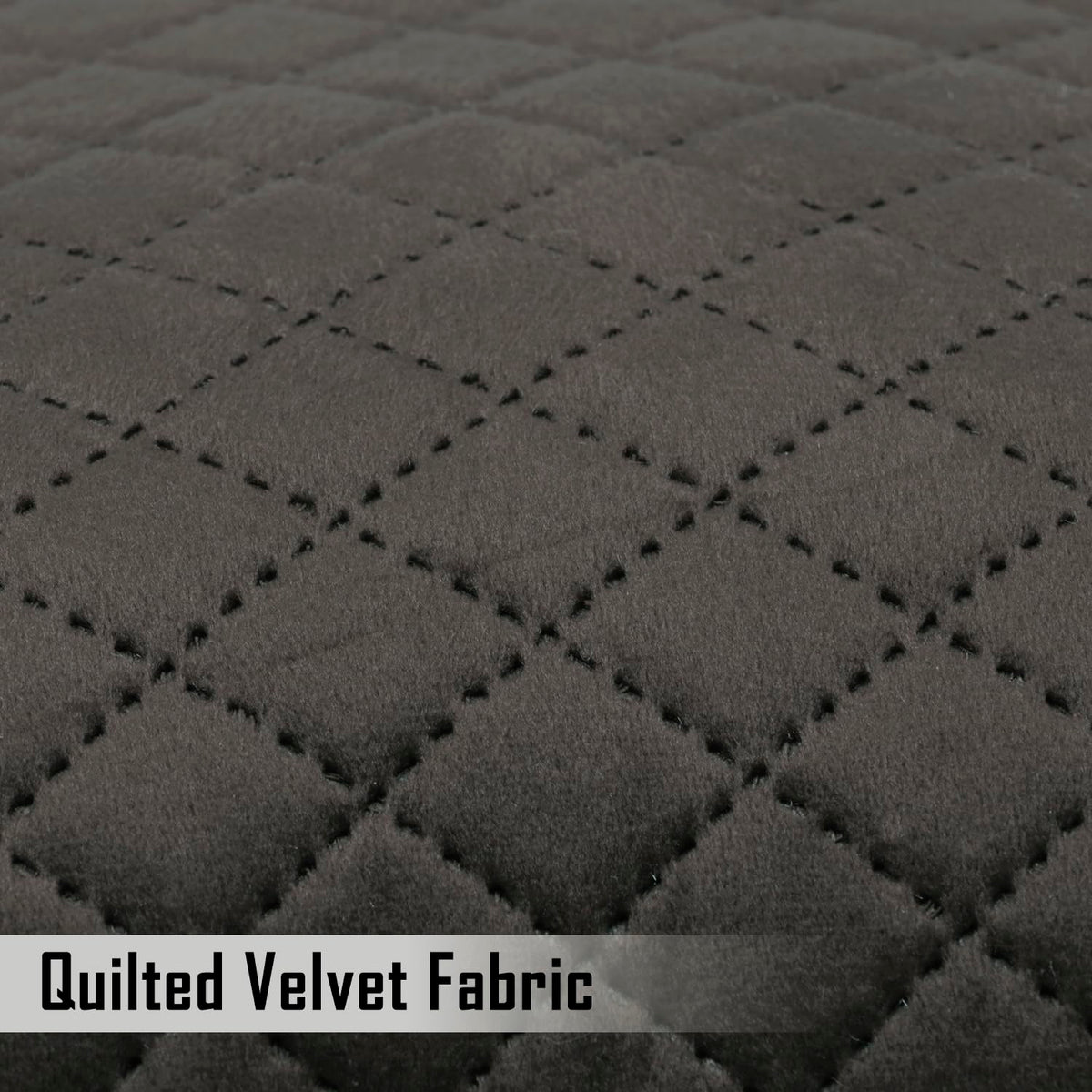 Buy Taupe Brown Colour Quilted Velvet Fabric Cushion Covers