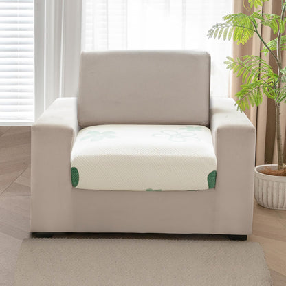 Stretchable Thick Fleece Textured Seat Couch Cushion Cover for 1/2/3 Seater, Celadon Green
