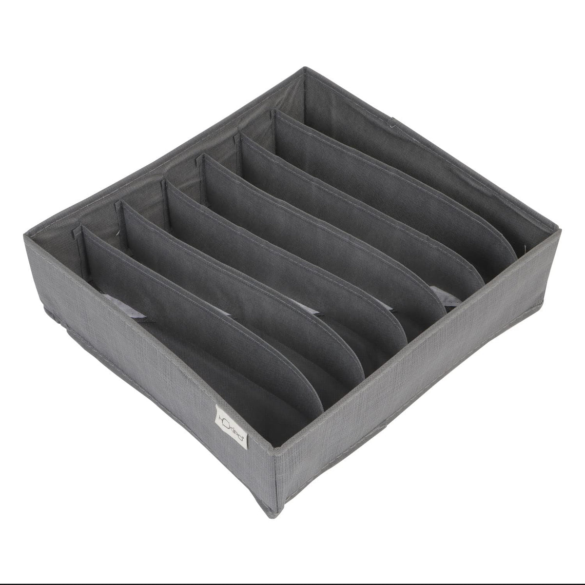 Non-Woven Fabric Undergarment Organizer Storage Box For Drawers Bra Panty Socks Tie Lingerie Organizer For Wardrobe, Grey