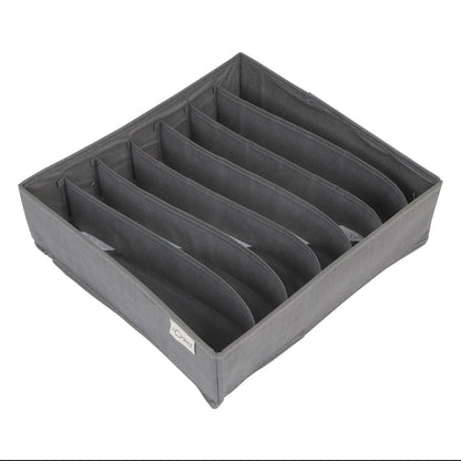 Non-Woven Fabric Undergarment Organizer Storage Box For Drawers Bra Panty Socks Tie Lingerie Organizer For Wardrobe, Grey