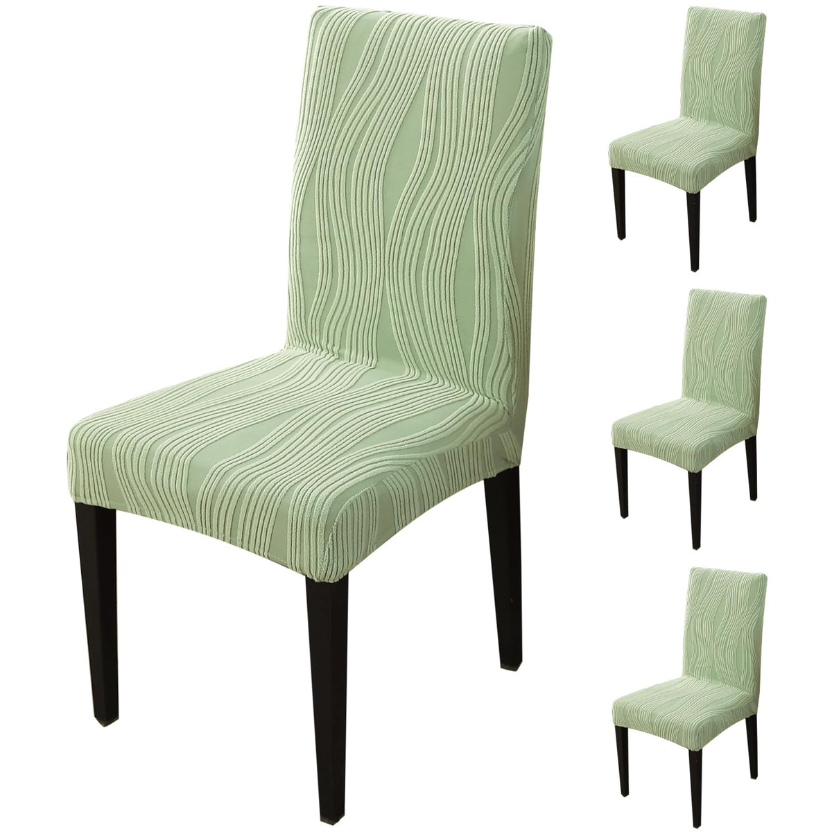 Nestiva Series Stretchable Knitting Jacquard Chair Cover - Pastel Green