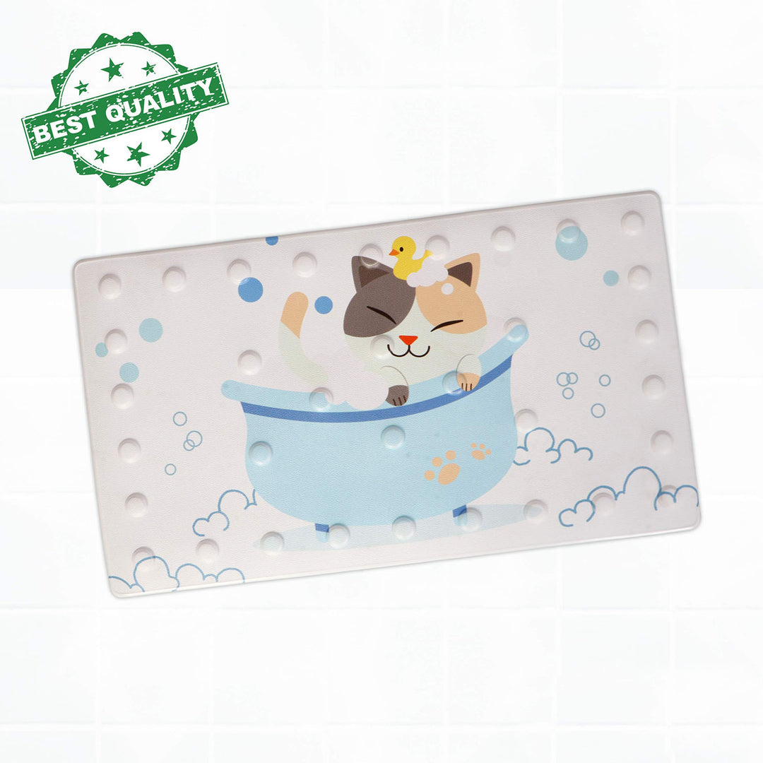 Anti Slip Mats for Baby Bathtub and Kids Shower Area, 40x70 cm, Cat