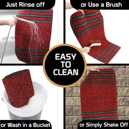 48 X 78 Cm Doormats For Entrance Rectangular Big Size (Red, Polypropylene, Standard)