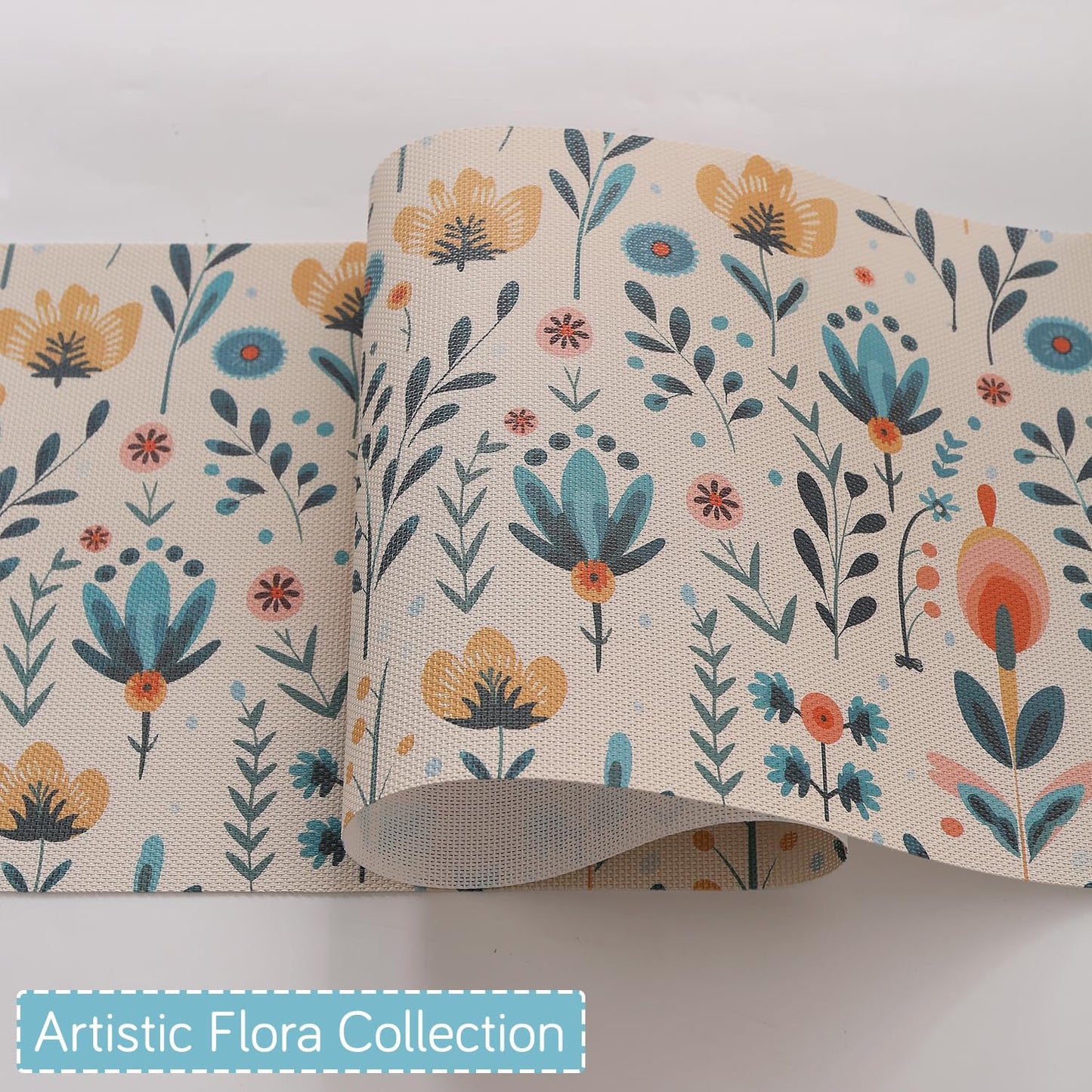 Artistic Flora PVC Washable Mats for Dining Table - Magnolia Champaca